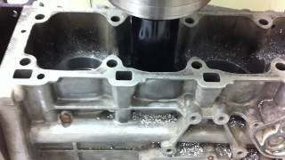 Porsche 25L Block being machined for Darton MID Sleeves [upl. by Berger]