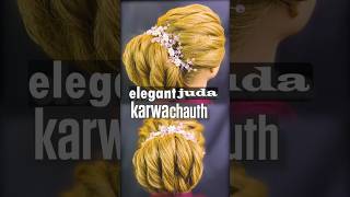 karwa chauth special juda hairstyle shorts [upl. by Nylinnej]