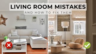 10 Living Room Interior Design Mistakes amp How To Fix Them [upl. by Eyt]