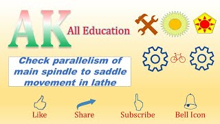 Check parallelism of main spindle to saddle movement in hindi [upl. by Nnoved]