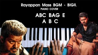 Bigil  Rayappan Mass BGM Piano Cover  Vijay  AR Rahman  AJ Shangarjan [upl. by Llien765]