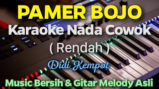 PAMER BOJO Karaoke Nada Cowok Rendah  Didi Kempot [upl. by Seidule]