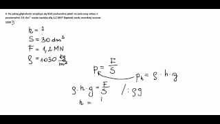 Fizyka  Ciśnienie parcie siła wyporu  zadania cz2 [upl. by Diraf465]