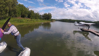 Startup taxi warm up and takeoff Piper PA 22 seaplane Alaska  unedited Takeoff at 8m50s [upl. by Liddy]