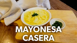 Cómo Hacer MAYONESA Sin ACEITE en 1 minuto 🤤🍟 [upl. by Voe44]