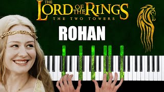 The Lord of the Rings  Rohan Theme  Piano Cover amp Tutorial [upl. by Namialus]