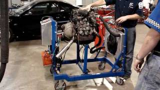 13B Rotary Engine Stand BACKFIRING  WyoTech PA [upl. by Prussian164]