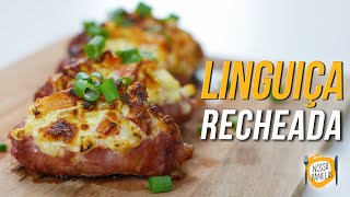 LINGUIÇA RECHEADA NA AIRFRYER  Receita Fácil [upl. by Tsyhtema842]