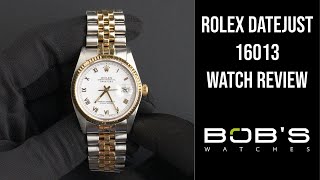 Rolex Datejust 16013  Bobs Watches [upl. by Ayetal]