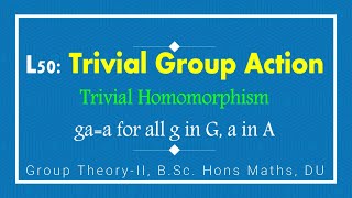 L50  Imp Definition  Trivial Action  Faithful Action  Group Action Group Theory 2  B Sc Maths [upl. by Eissel851]