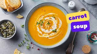 Creamy Carrot Soup with Ginger Vegan Recipe  The Frugal Chef [upl. by Alilad864]