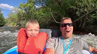 OUR FIRST VLOG Riding the Rapids in Lava Hot Springs Idaho [upl. by Nyrek]