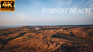 Formby beach  4K Drone footage [upl. by Nirrac24]