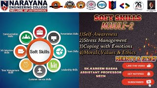 LIFE SKILLS  MANDATORY COURSE  IIIBTech  UNIT 2SK KAREEM Narayana Engineering CollegeNellore [upl. by Eidok613]