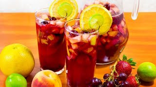 SANGRIA  RECETA FÁCIL  CENA NAVIDAD Y AÑO NUEVO  Sazón y Corazón [upl. by Ylen]