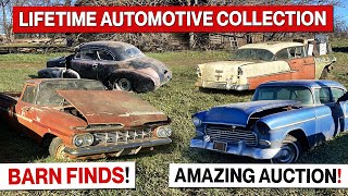 AMAZING Barn Find Auction TriFive Hardtops 1959 Elcamino Coupes Vintage Parts and MORE [upl. by Nagek]