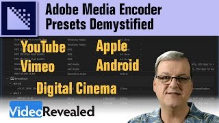 Adobe Media Encoder Presets Demystified [upl. by Dnomaj]