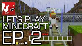 Lets Play Minecraft  Episode 2  On a Rail  Rooster Teeth [upl. by Templas]