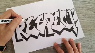 Graffiti Lettering 101  Easy Step By Step Lettering Tutorial  Arts amp Crafts  3D Lettering [upl. by Pallua158]