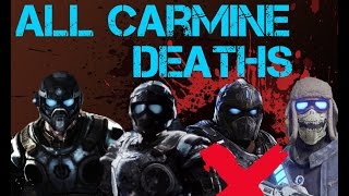 Gears Of War  ALL CARMINE DEATHS [upl. by Annuhsal655]