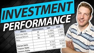 Investment Performance Evaluation in Excel Sharpe Ratio Treynor Ratio amp Jensens Alpha [upl. by Milly858]