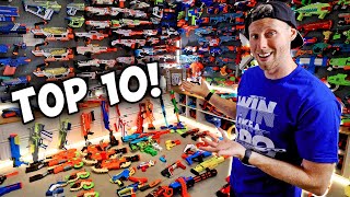 Top 10 NERF GUNS you NEED to buy [upl. by Eilrebmik]