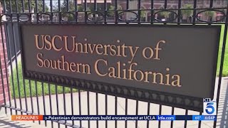 Main graduation ceremony at USC canceled amid protests [upl. by Anorahs]