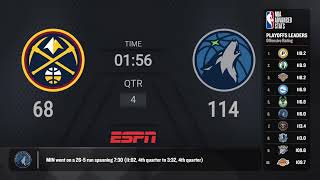 Denver Nuggets  Minnesota Timberwolves  NBAPlayoffs presented by Google Pixel Live Scoreboard [upl. by Terina626]