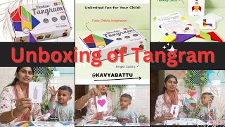 Unboxing of Tangram 😎activity tangram tangrampuzzle unboxing childdevelopment kavyabattu [upl. by Nibuz410]