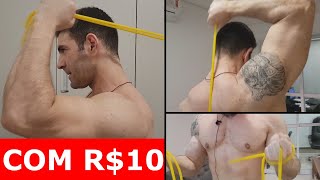 10 EXERCÍCIOS TOP DE BRAÇO EM CASA COM ELÁSTICO DE 10 REAIS [upl. by Notxed]