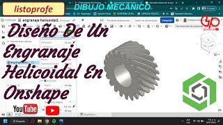 ENGRANAJE HELICOIDAL EN ONSHAPE [upl. by Emsmus219]