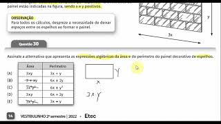 088 Questões 3031 do Vestibulinho 2ºsem2022 da ETEC [upl. by Ymeon304]