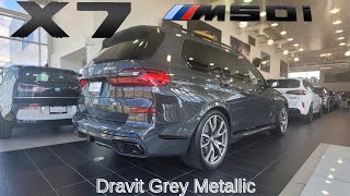 NEW ARRIVAL 2022 BMW X7 M50i Dravit Grey Metallic on Ivory WhiteNight Blue Full Merino Leather [upl. by Asital]