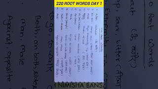 nimisha bansal english l Nimisha bansal nimisha bansal editorial l 220 root words by nimisha bansal [upl. by Elkin641]