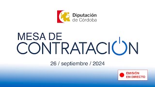 Mesa de contratación de la Diputación de Córdoba  26 de septiembre 2024 [upl. by Anitnerolf]