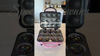 Spooky Brownies In My Cupcake Machine 🎃🍩 sluttybrowniescheck halloween2024 asmrkitchen [upl. by Ahsats]