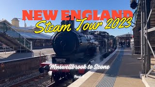 Steam Locomotives 3265 amp 3526  New England Steam Tour  Part 3  August 2023 [upl. by Mchenry515]