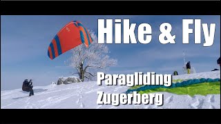 Paragliding Zugerberg Hike amp Fly im Winter  Gleitschirm [upl. by Nylavad]