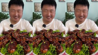 Braised Chicken Wings  ASMR quotbig bitequot MUKBANG [upl. by Mccallum]