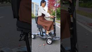 Rapidly rotating and still stable 4 wheel mobility scooterwheelchairelectricscooterdisabled [upl. by Oiligriv]