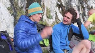 Adam Ondra tries Rainman 9b Britains hardest climb [upl. by Eileek]