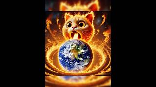 Blazing Cat Gone Wild Earths Fiery End🐱🌶️🔥🔥🔥ai cat story cutecat cute funny animation [upl. by Deehahs791]