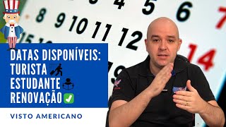 Datas disponíveis para Entrevista do Visto Americano Turismo Estudante e Renovação VEJA [upl. by Oreste264]