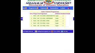 Annamalai University  Directorate of Distance Education  Admission  2023  Offered Courses [upl. by Mannos]