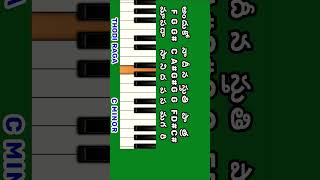 ఎందుకో నన్నింతగా నీవు song on keyboard with notation [upl. by Wymore]