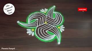 53 Easy and Simple Friday Kolam Apartment Rangoli easykolam fridaykolam dailykolam rangoli [upl. by Sabelle]