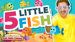 Five Little Fish Fun Finger Counting Song for Kids Jack Hartmann [upl. by Stoops]