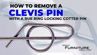 How to remove a clevis pin with a rue ring locking cotter pin Power Recliner Motor Replacement diy [upl. by Sorvats616]