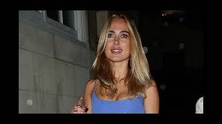 Kimberley Garner puts on a leggy display in a blue cutout dress as she arrives at swanky private me [upl. by Ettesus]