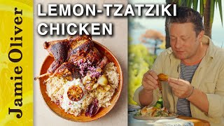 Lemontzatziki Chicken  Jamie Oliver Cooks the Mediterranean [upl. by Yk]